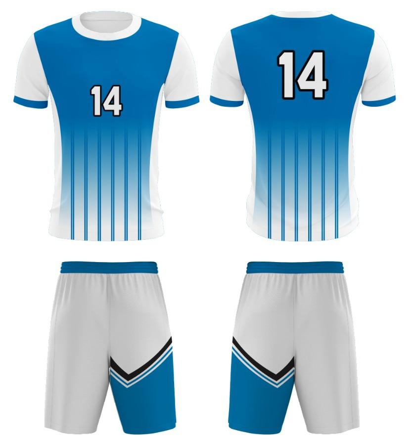 Blue Gradient Soccer Jersey Set