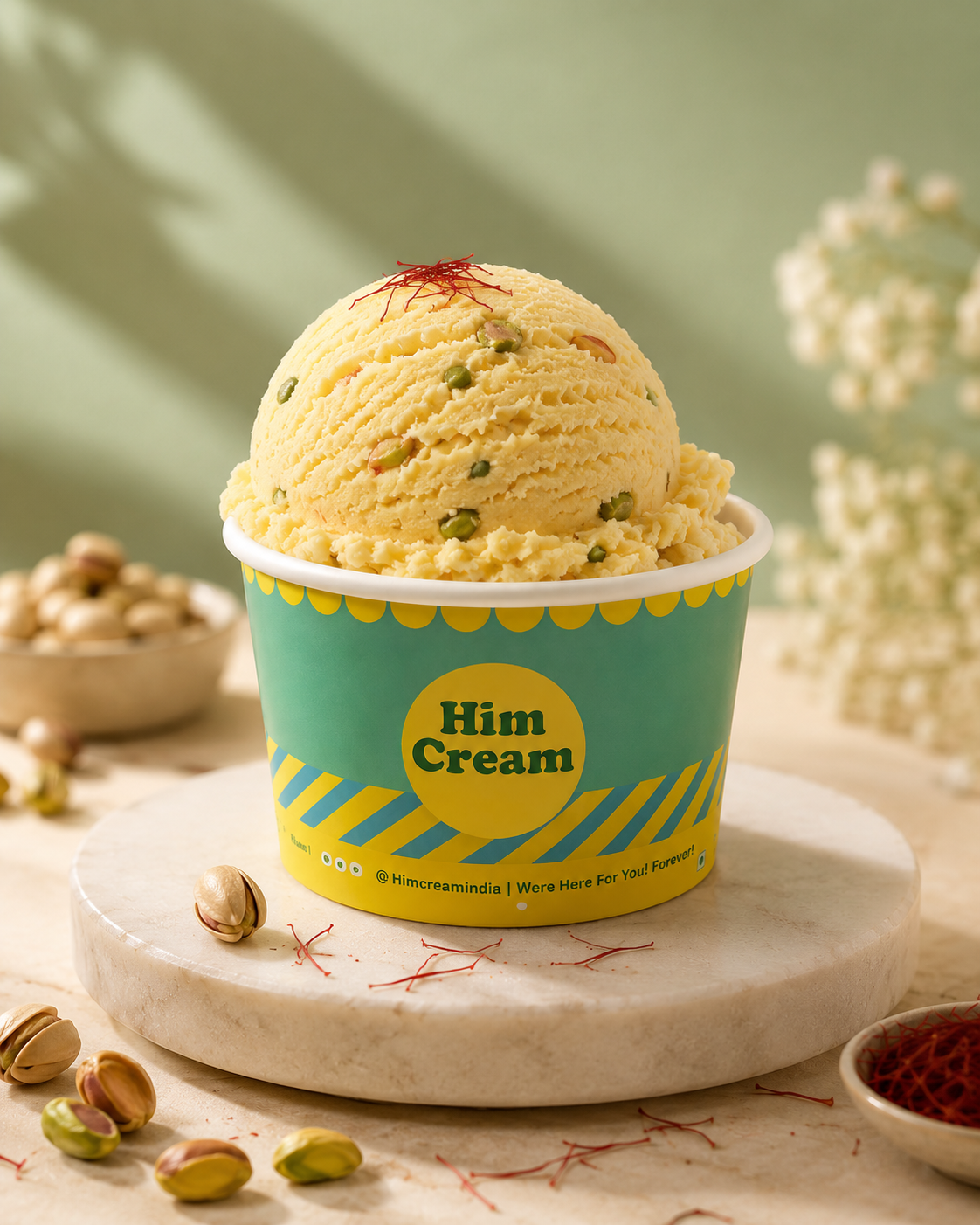 Kesar Pista Ice Cream
