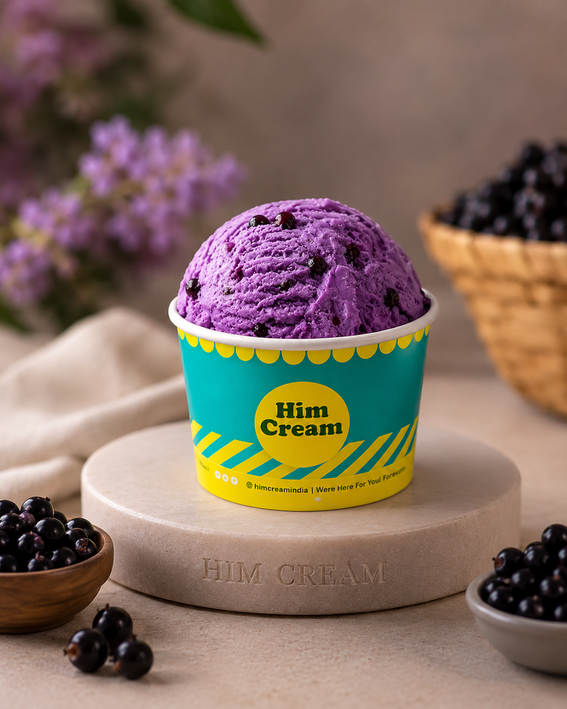 Blackcurrant Ice Cream 