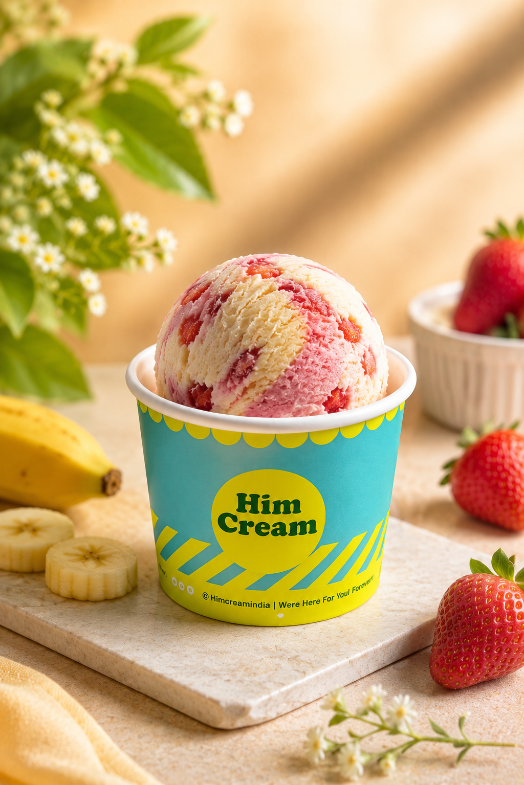 Banana & Strawberry Ice Cream