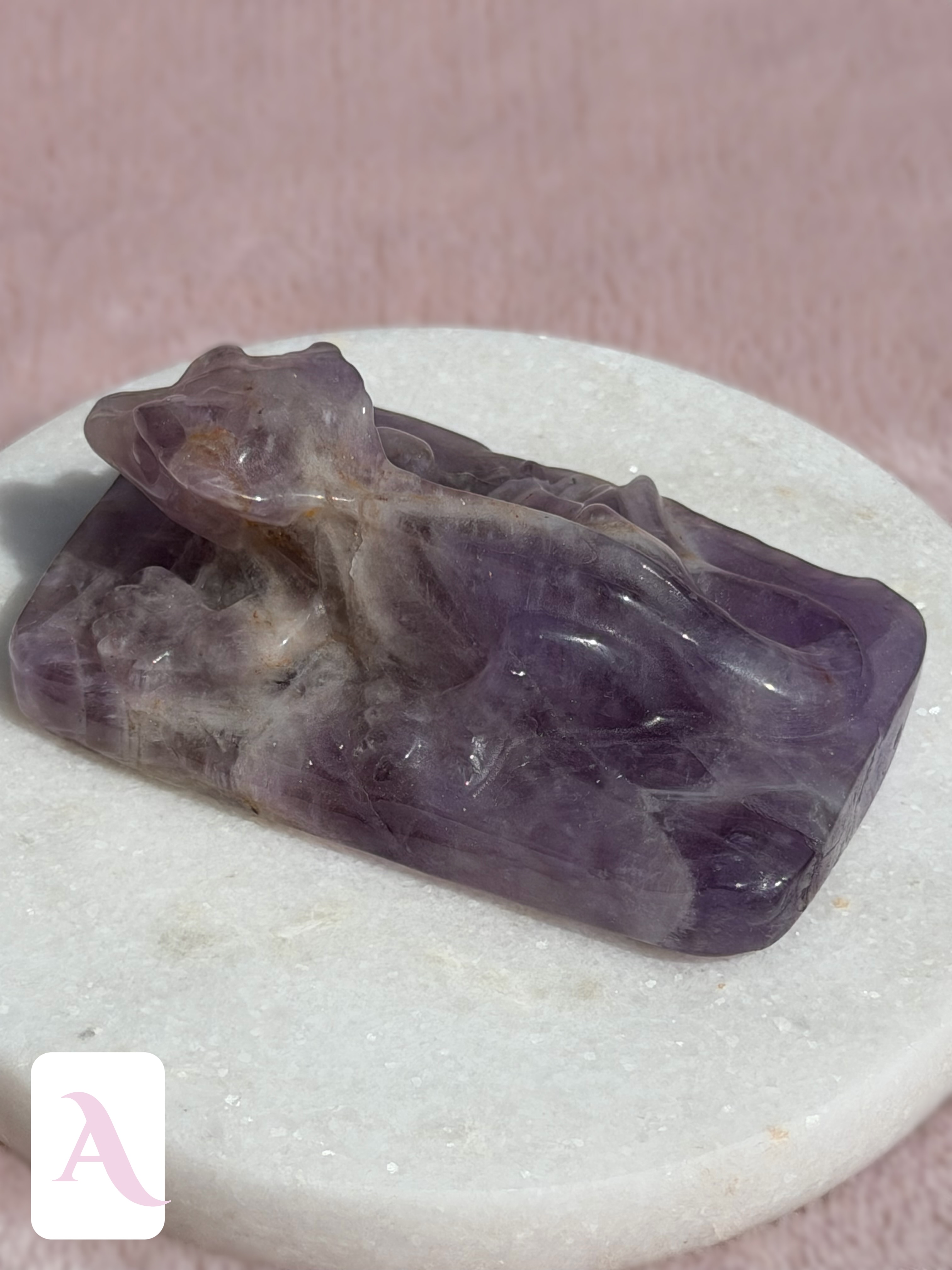Amethyst Crestie Crystal Carvings