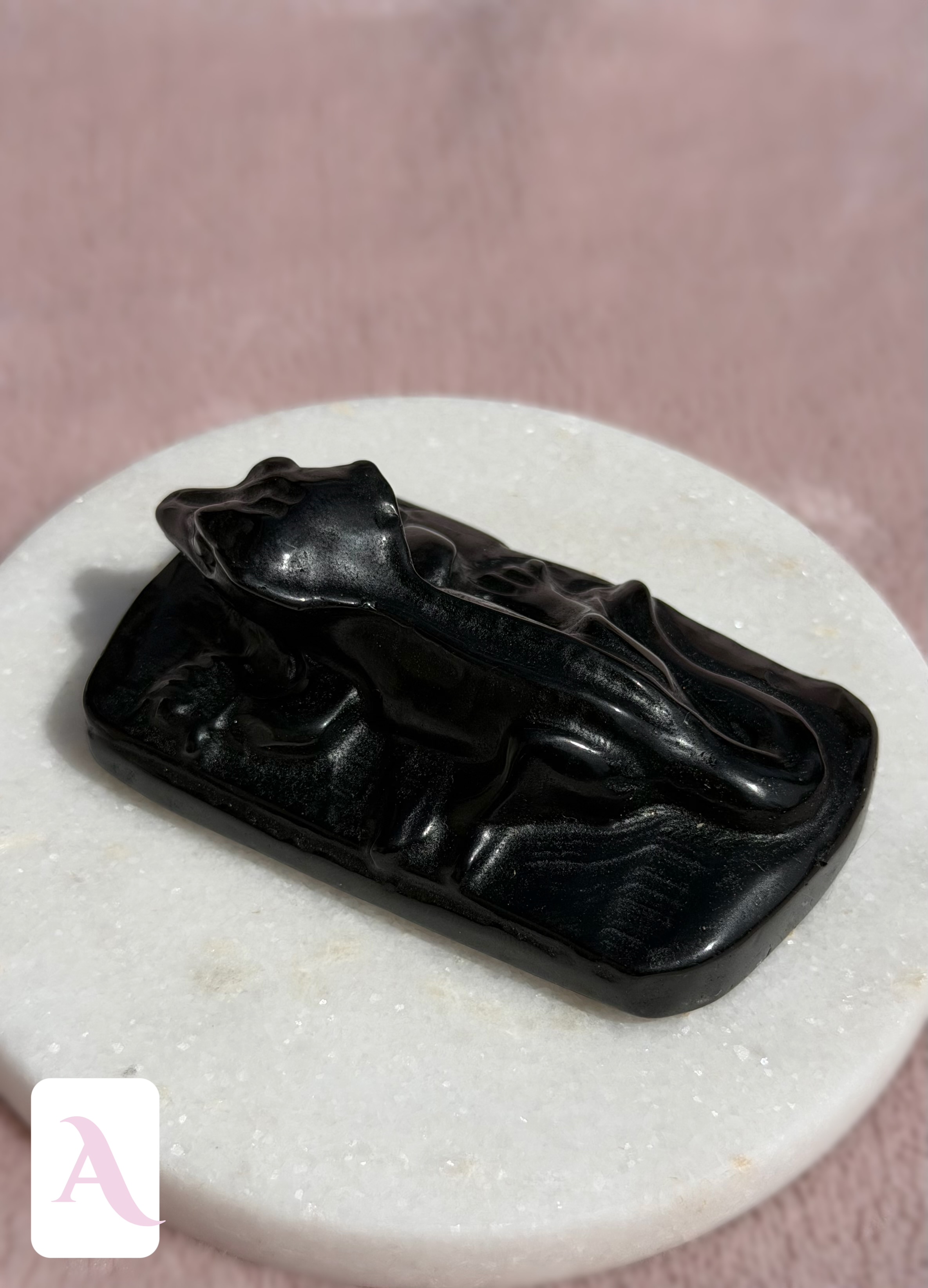 Black Obsidian Crestie Crystal Carvings