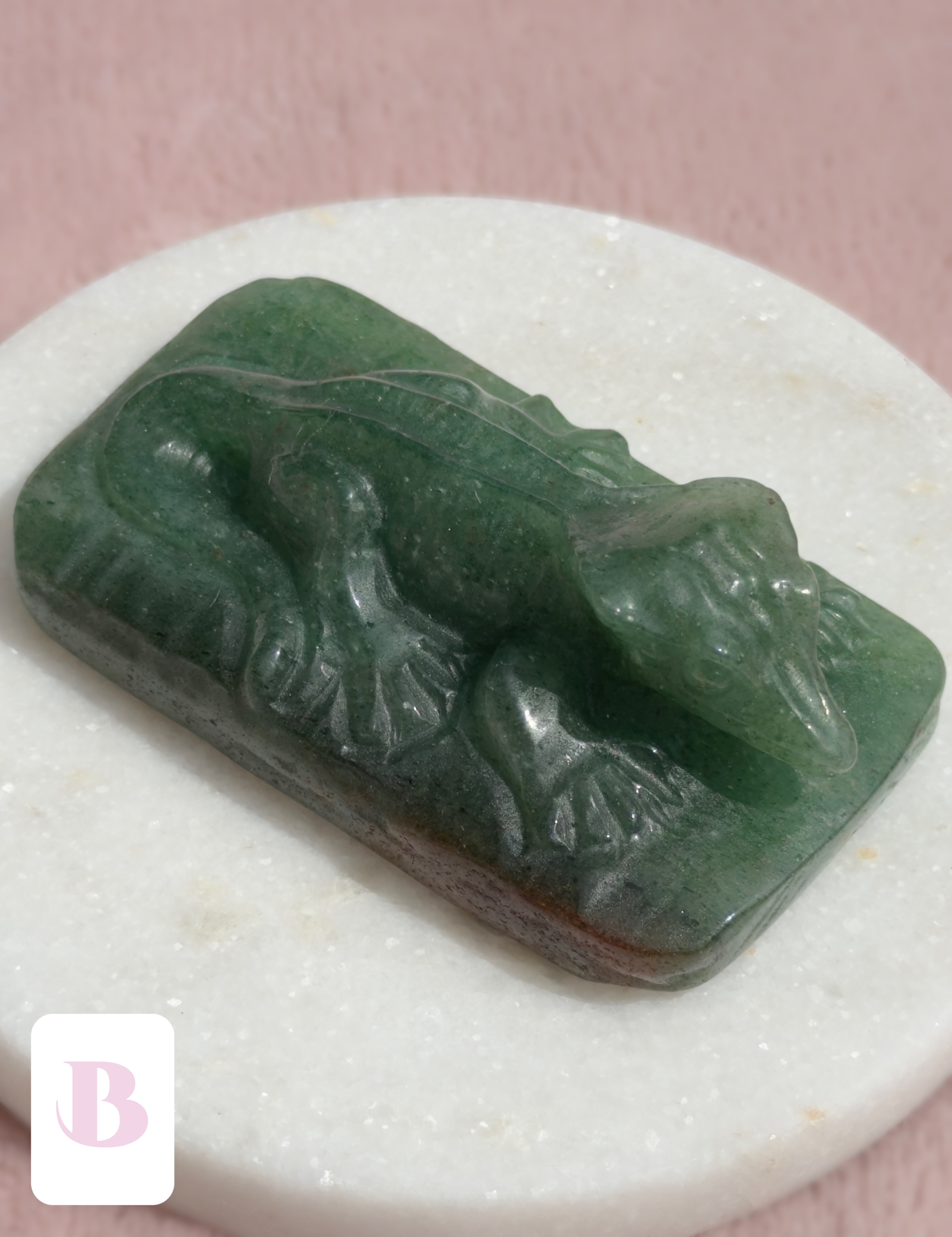 Green Aventurine Crestie Crystal Carving