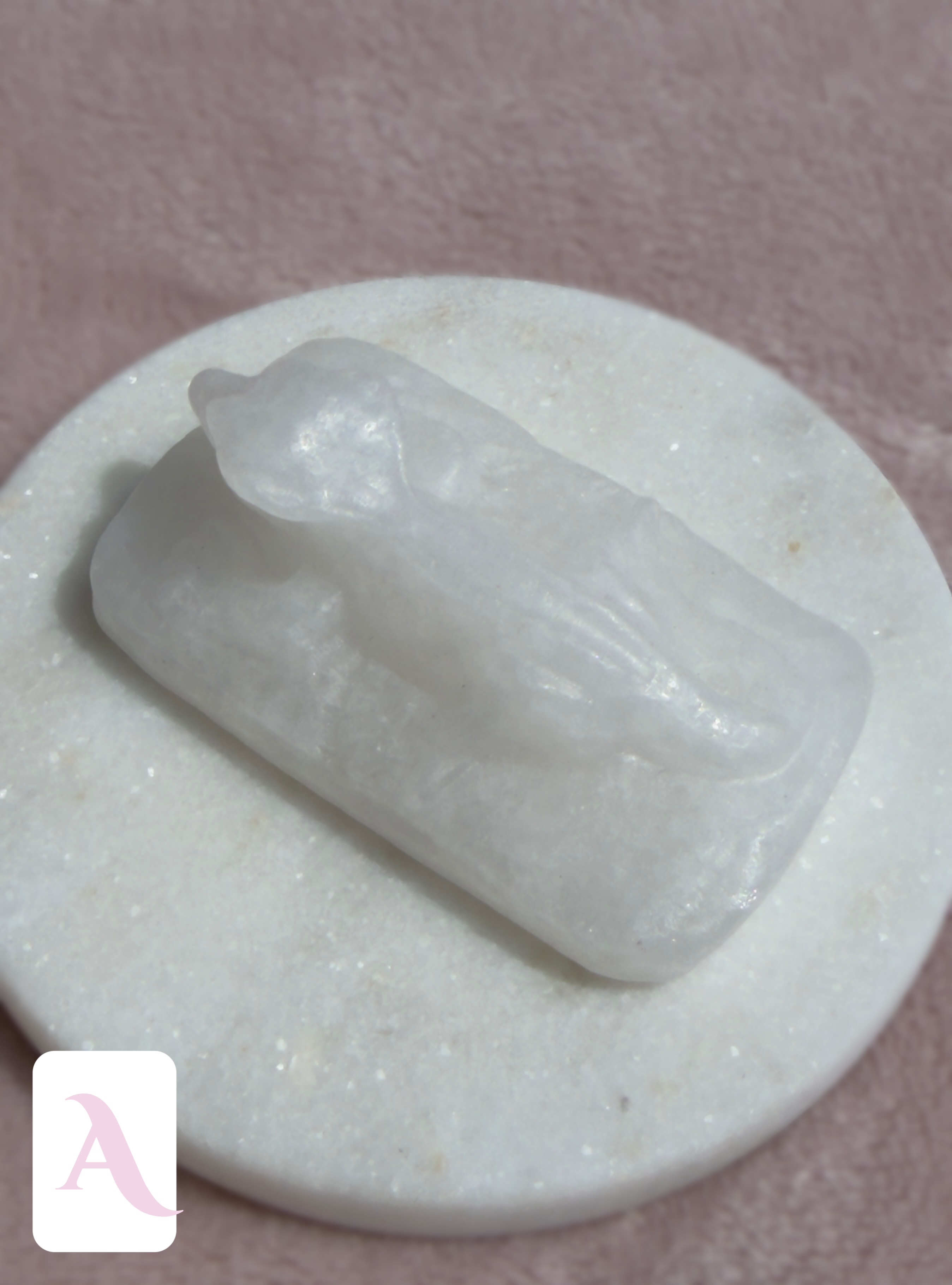 White Jade Crestie Crystal Carvings