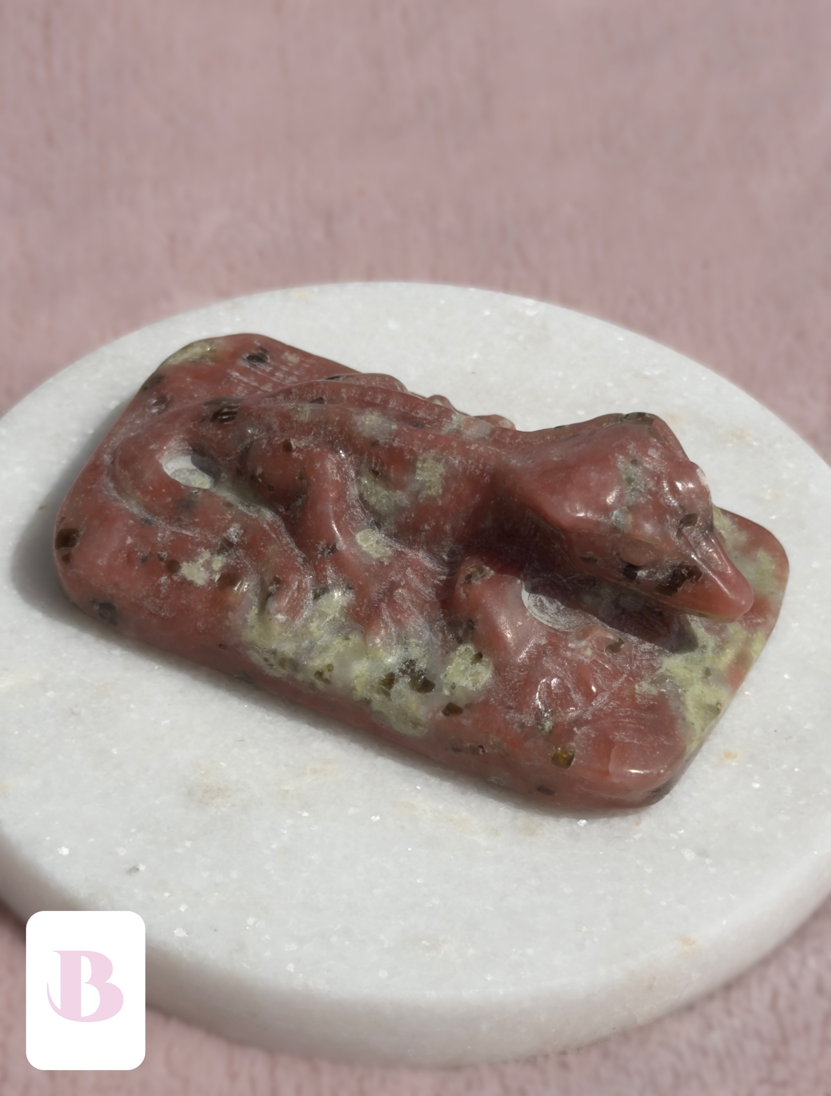 Plum Jasper Crestie Crystal Carvings