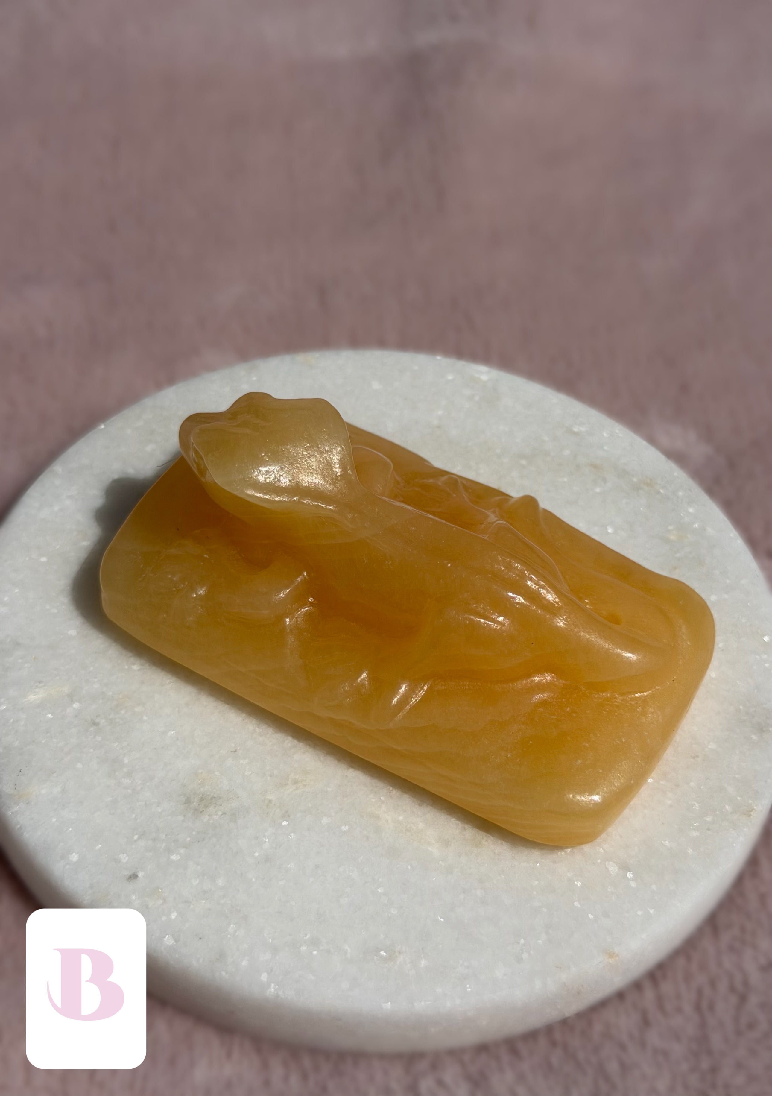 Yellow Calcite Crestie Crystal Carvings