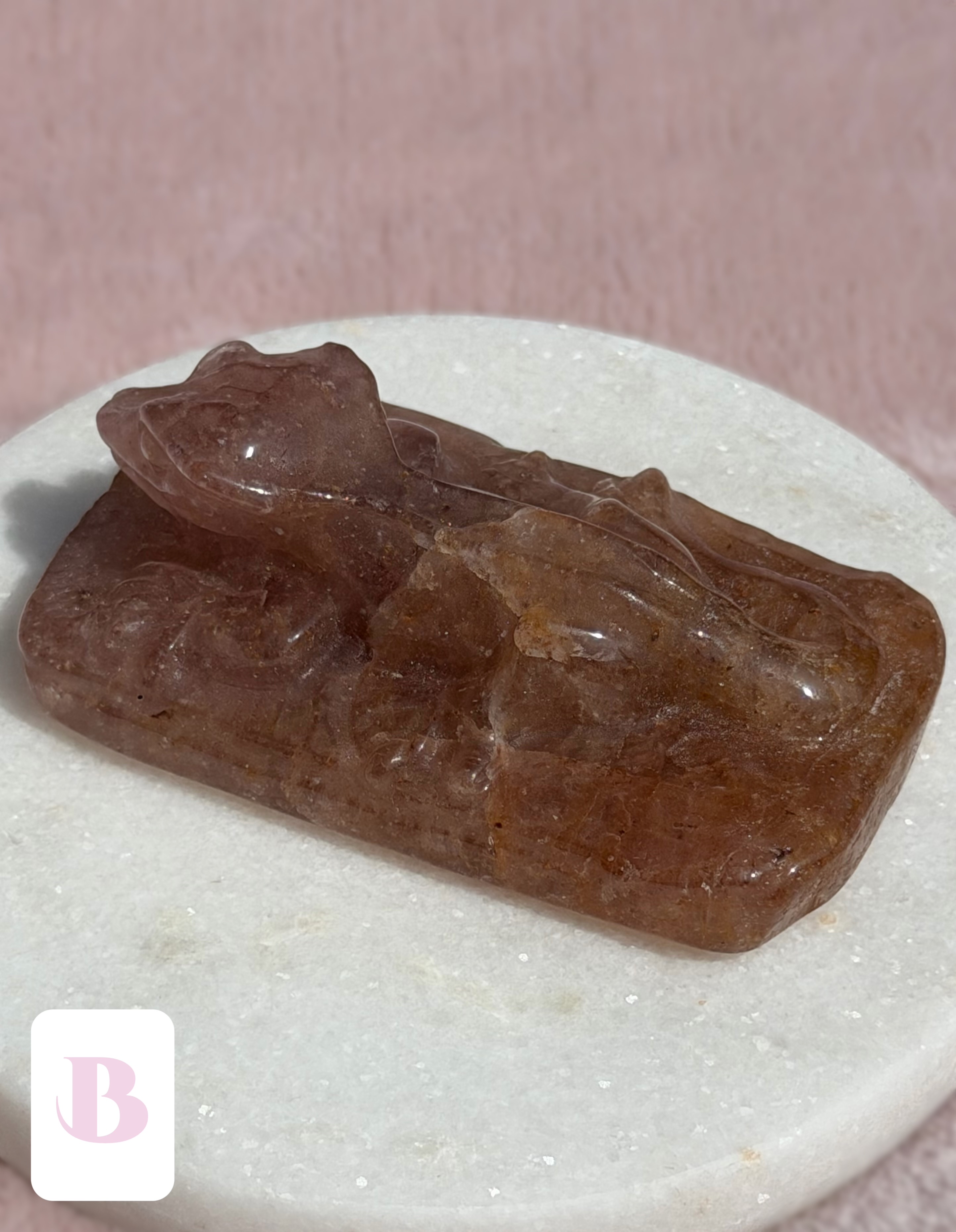 Strawberry Quartz Crestie Crystal Carvings