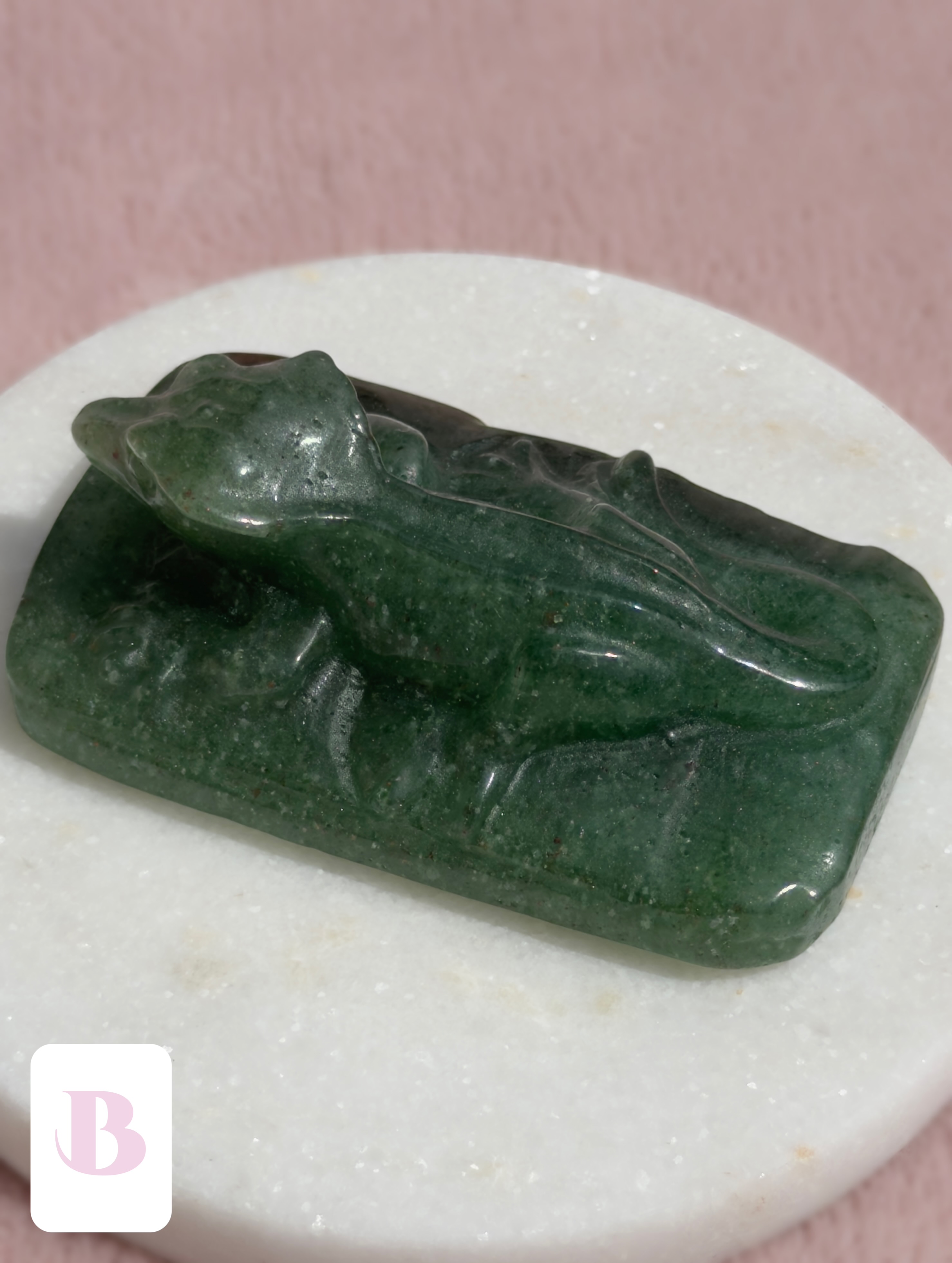 Green Aventurine Crestie Crystal Carving