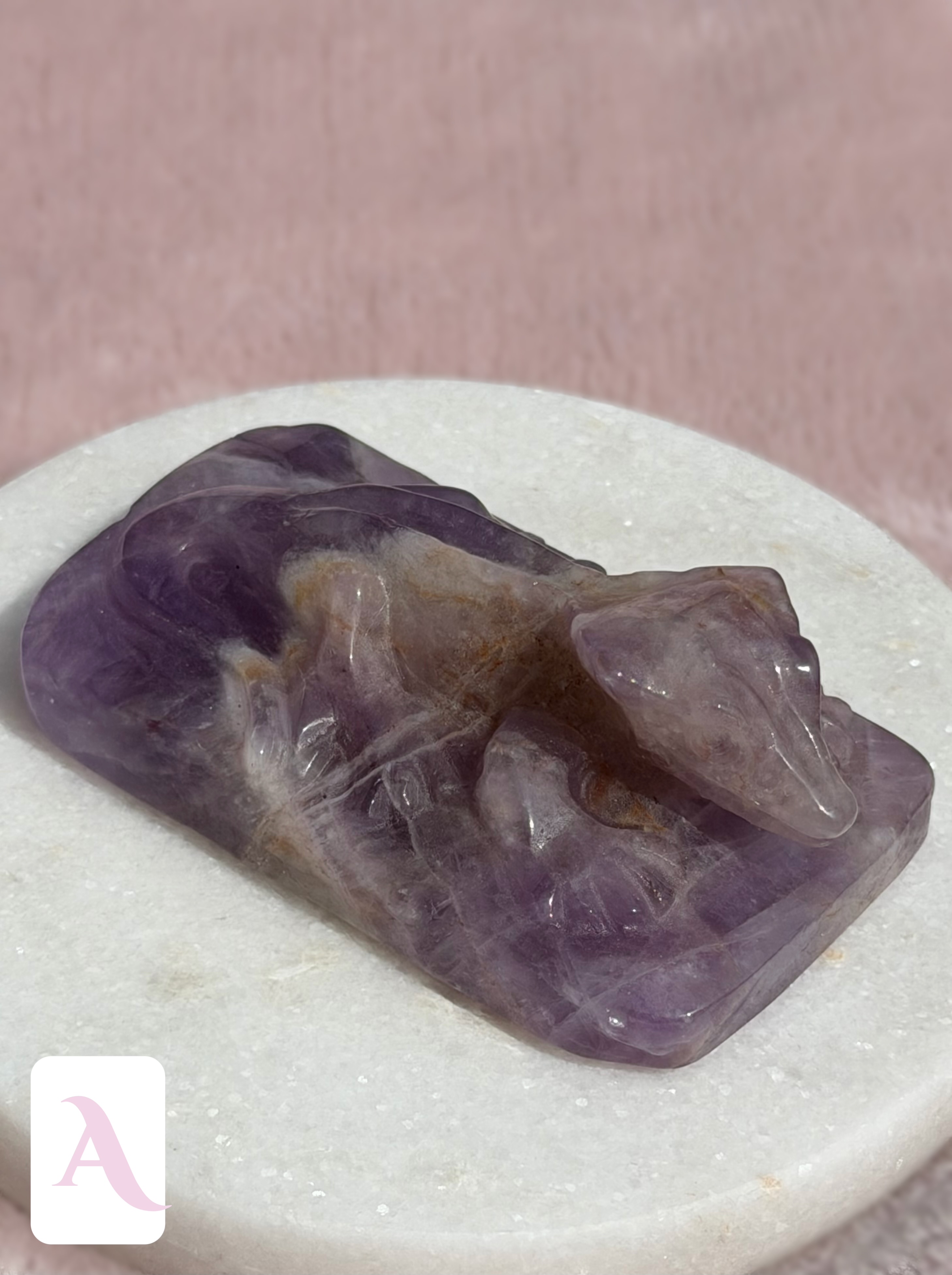 Amethyst Crestie Crystal Carvings