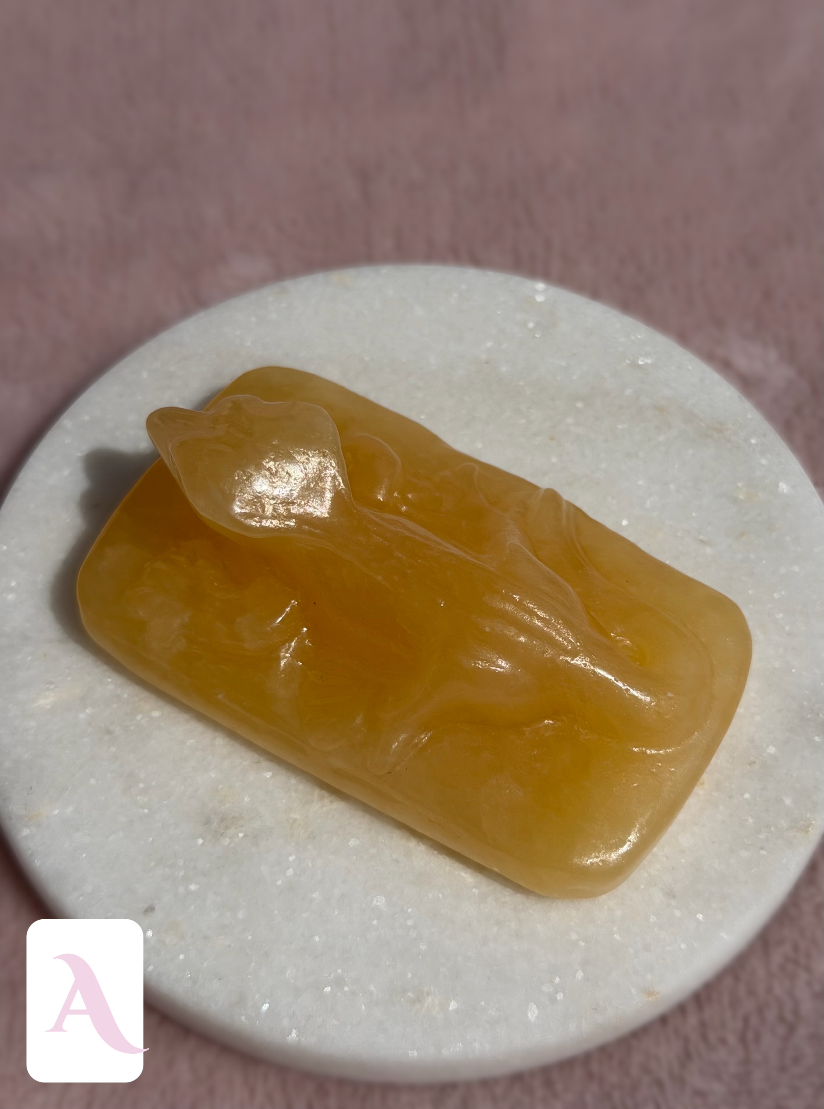 Yellow Calcite Crestie Crystal Carvings