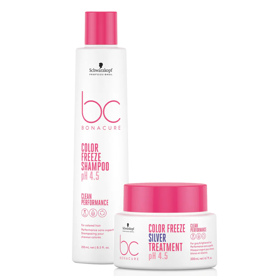 Duo - Cuidado de Color (Color Freeze Shampoo + Color Freeze Tratamiento Especial Canas (Mascarilla) 200ml)