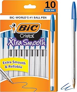 BIC Cristal Xtra Smooth Ball Pens - Blue Ink