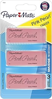 Paper Mate Pink Pearl Eraser 3-Pack