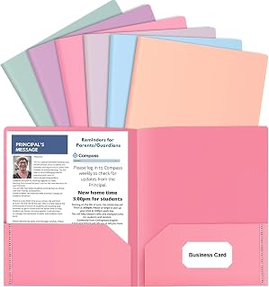 Colored Two Pocket Folders (6-Pack)