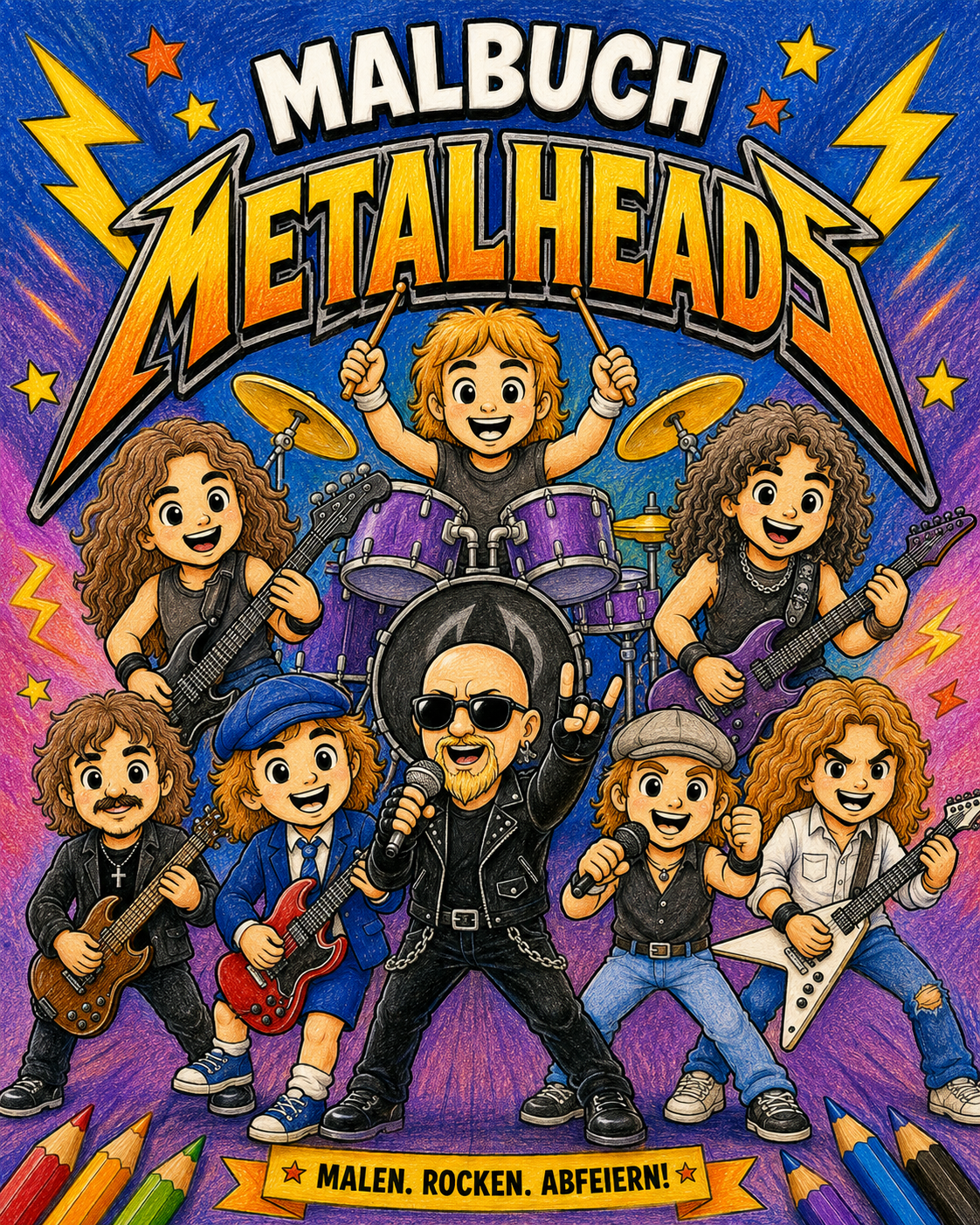 Malbuch Metalheads
