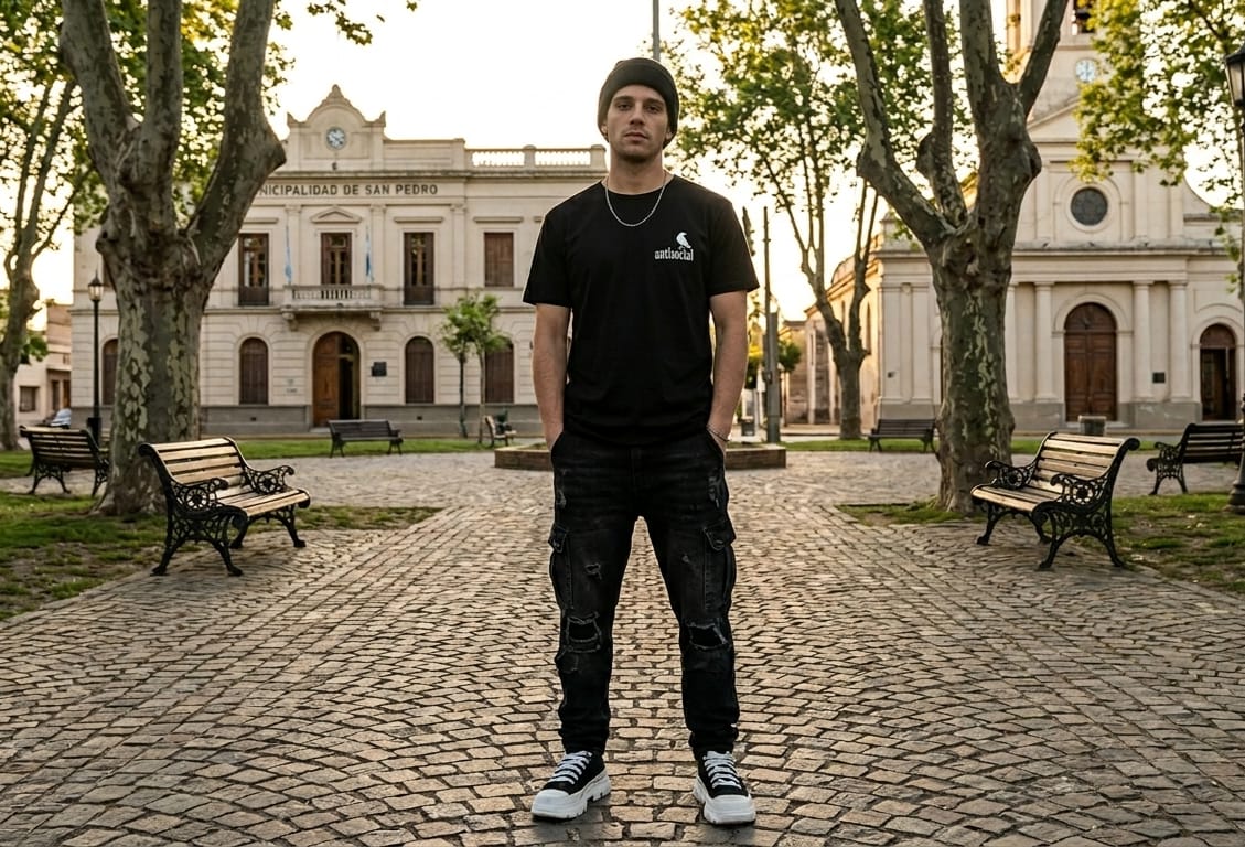 Camiseta urbana negra