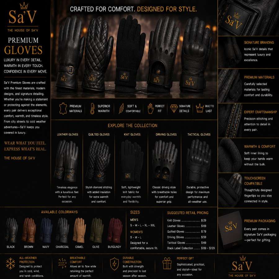 Sa'V Premium Fashion Gloves