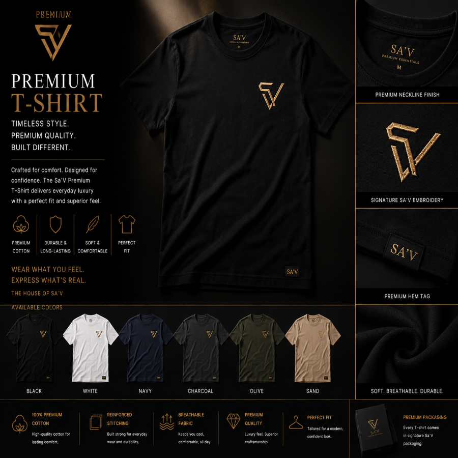 Sa'V Premium Heavyweight T-Shirt