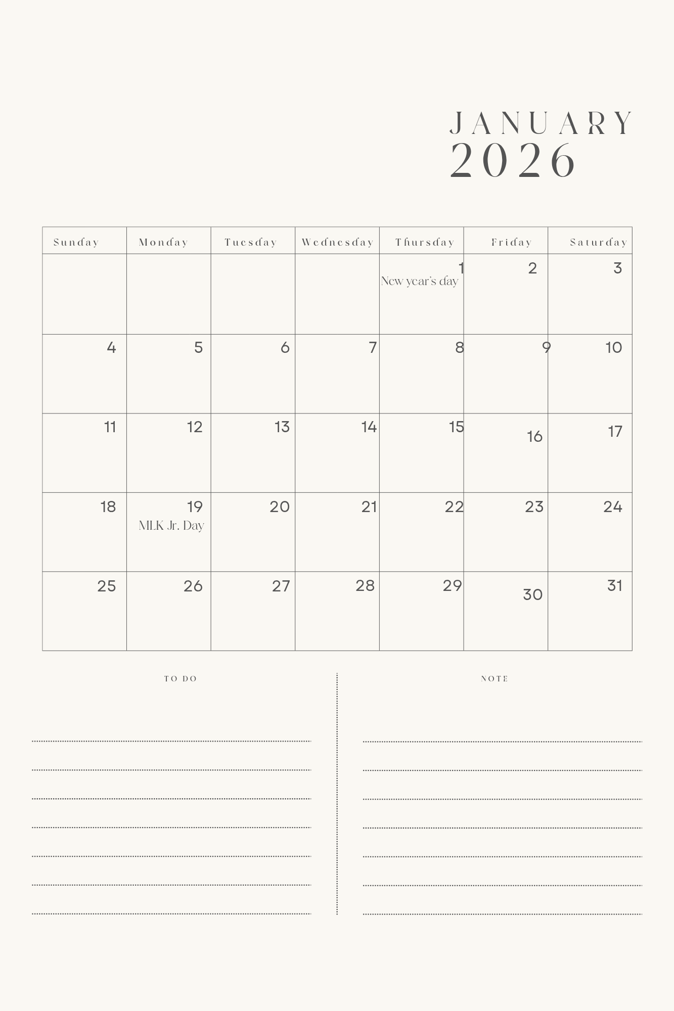 2026 Digital Planner