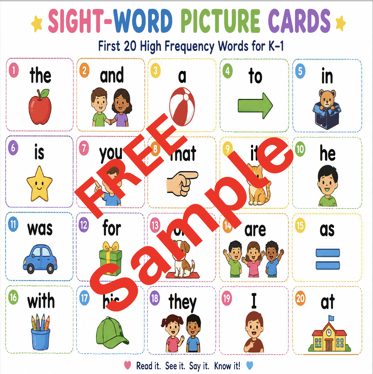 Sight Word Poster