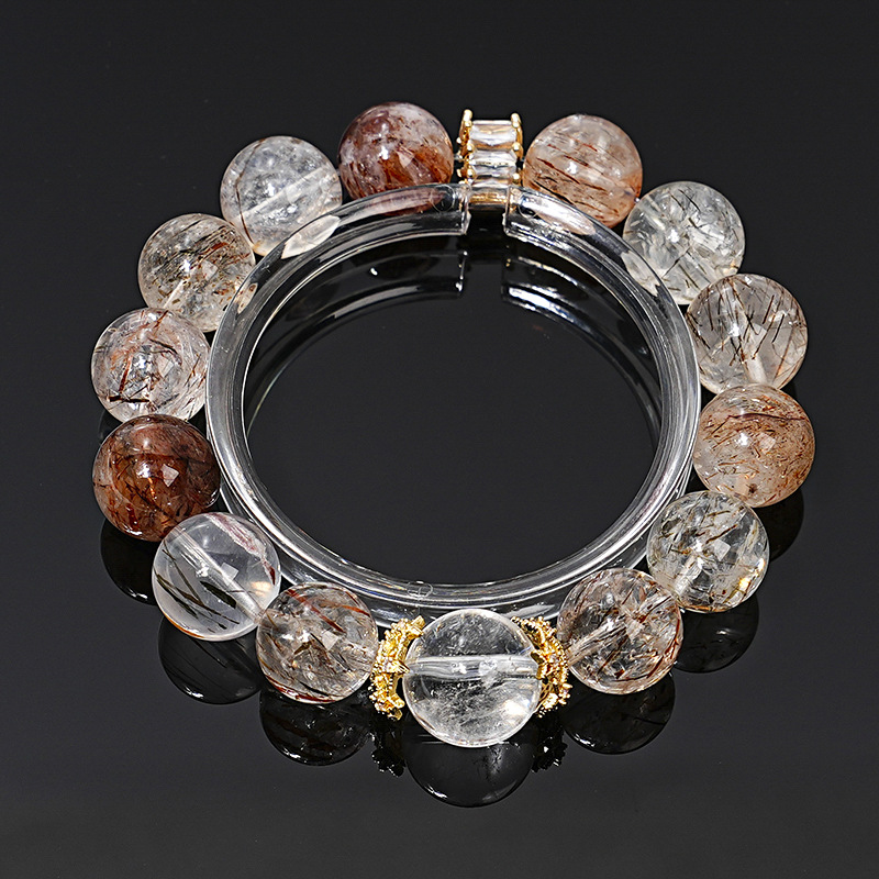 Rutilated Quartz Beaded Bracelet