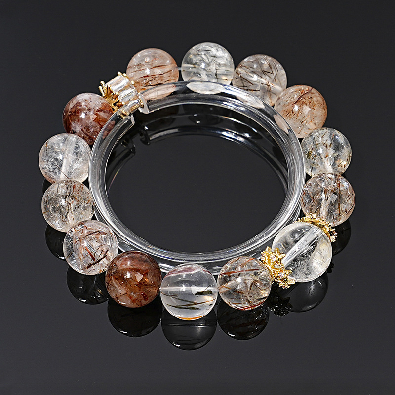 Rutilated Quartz Beaded Bracelet