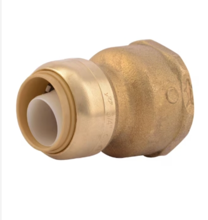 Brass Push-to-Connect Pipe Fitting