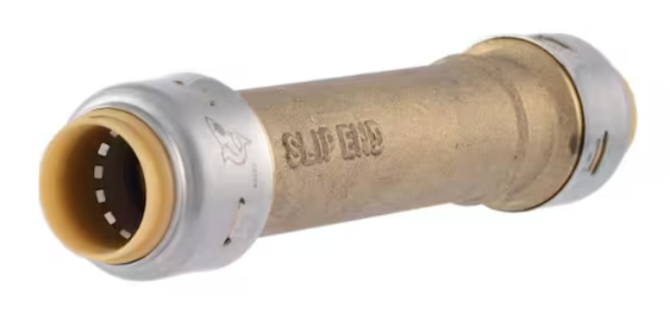 Brass Push-to-Connect Slip Coupling