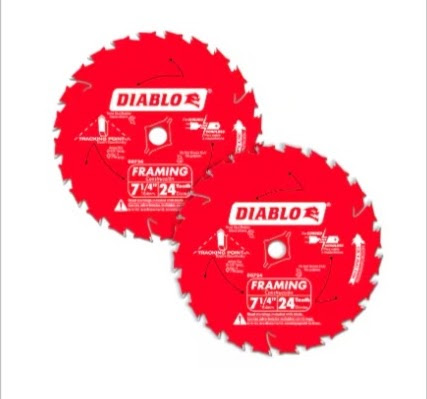Diablo 7-1/4" 24T Framing Saw Blade (2-Pack)