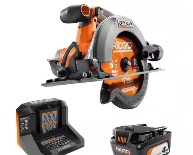 RIDGID 18V Cordless Circular Saw Kit