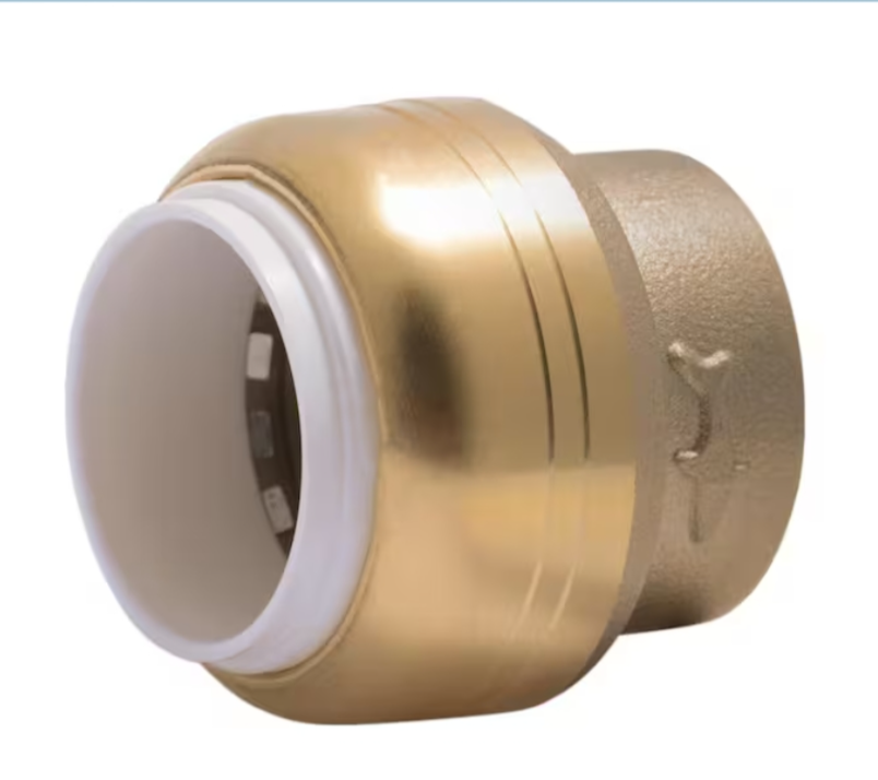 Push-to-Connect Brass Pipe Fitting