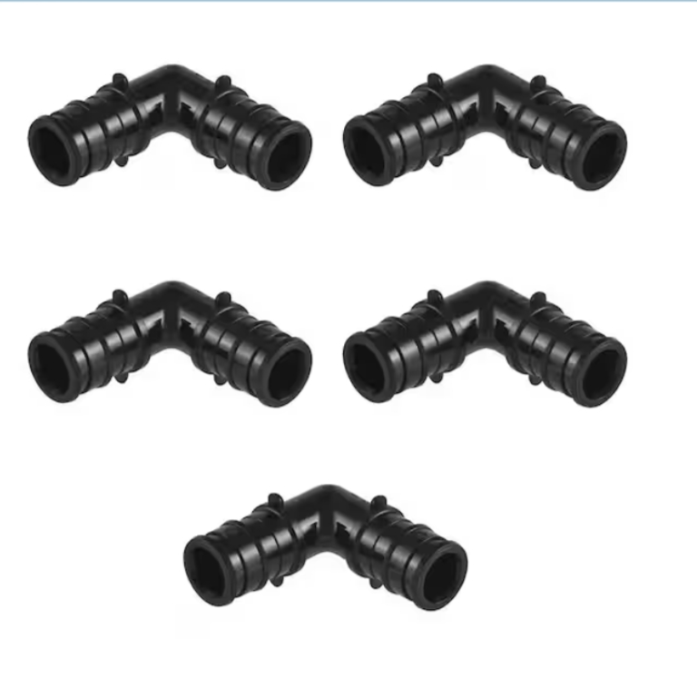 5-Pack Plastic Elbow Hose Connectors