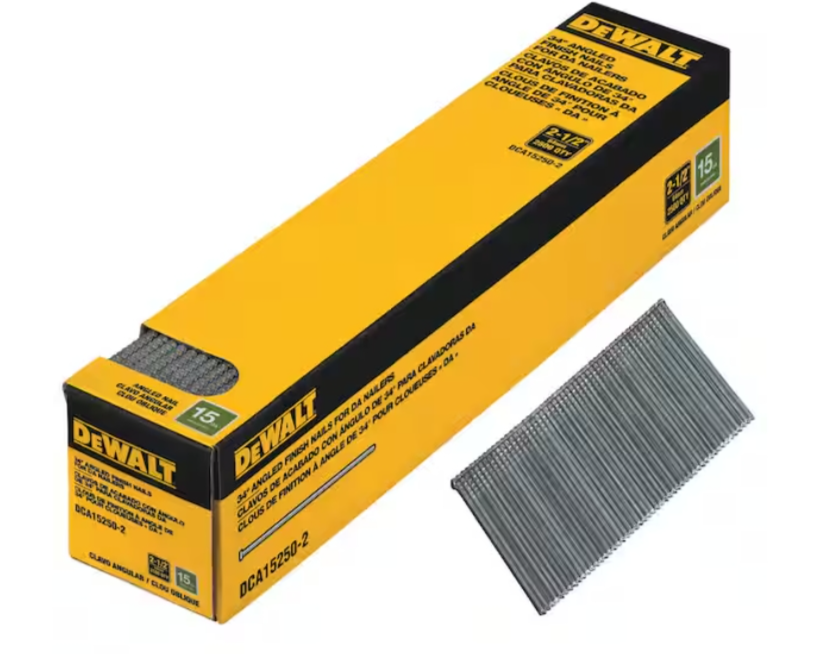 DEWALT 15-Gauge Angled Finish Nails