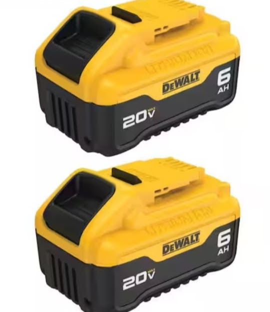 DEWALT 20V MAX 6Ah Lithium-Ion Battery (2-Pack)