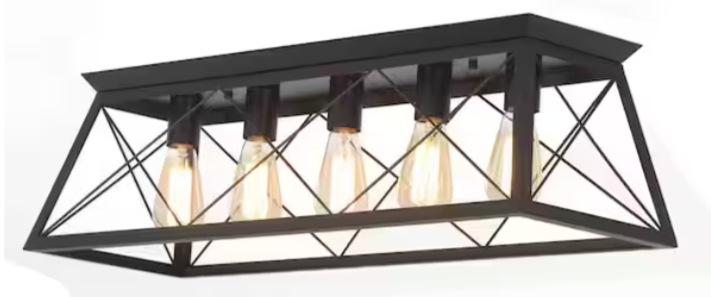 Industrial 4-Light Ceiling Fixture