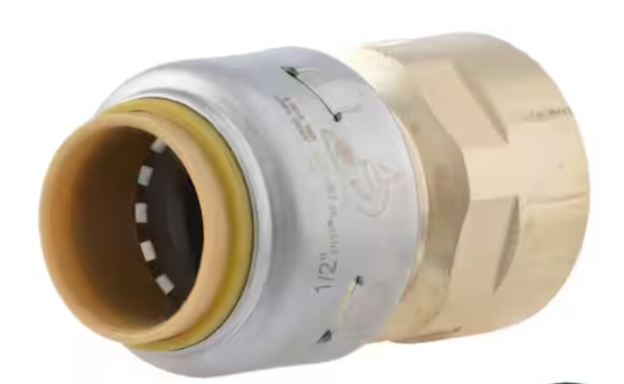 Push-to-Connect Brass Pipe Fitting