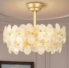 Floral Glass Ceiling Light