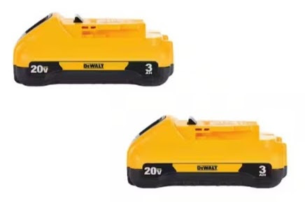 DEWALT 20V MAX 3.0Ah Lithium-Ion Battery 2-Pack