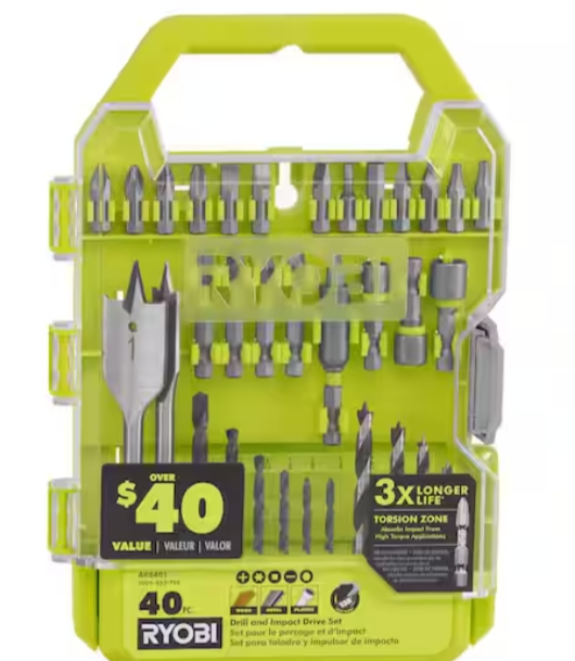 RYOBI 40-Piece Drill and Impact Drive Set