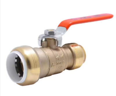 Brass Ball Valve with Push-to-Connect Fittings