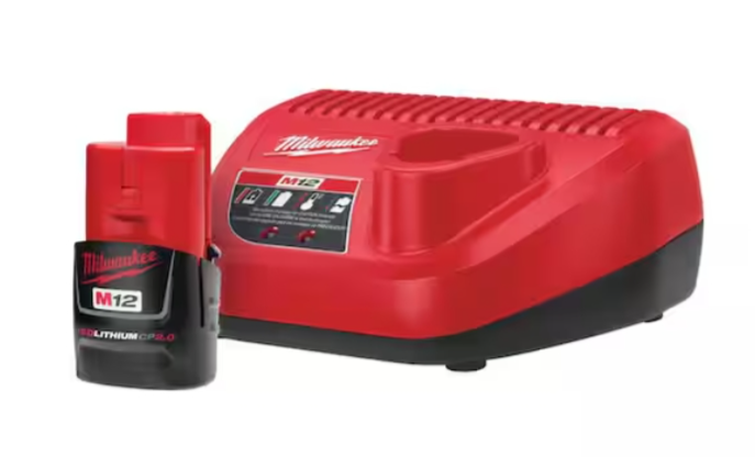 Milwaukee M12 Battery and Charger Kit
