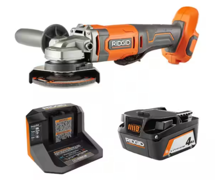 RIDGID Cordless Angle Grinder Kit