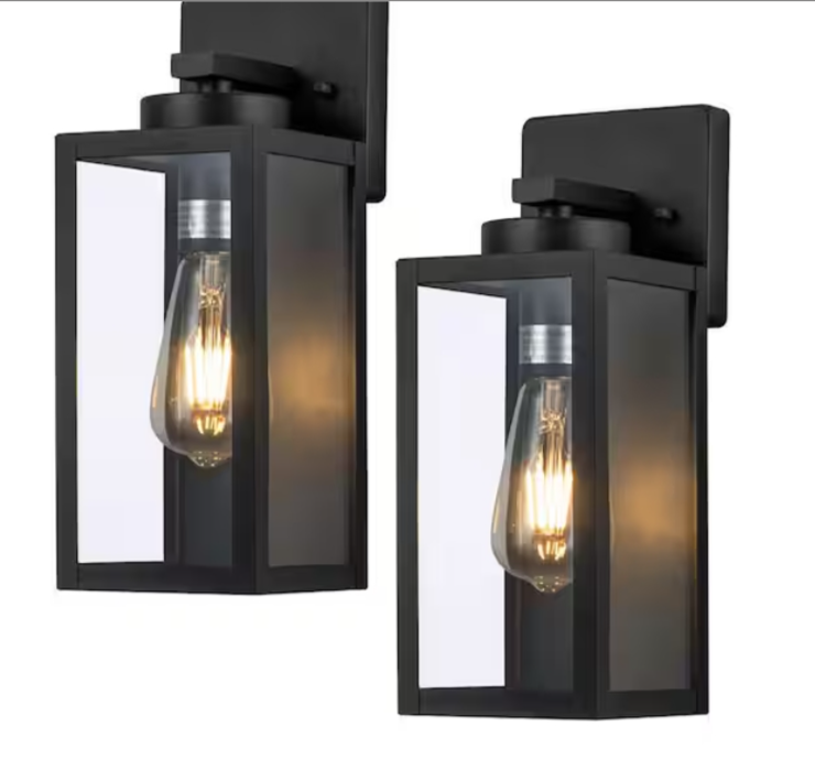 Modern Outdoor Wall Lanterns (Set of 2)