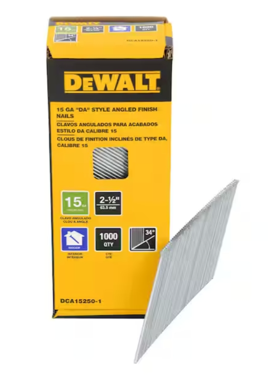 DEWALT 15 GA Angled Finish Nails
