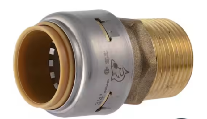 Brass Push-to-Connect Male Adapter