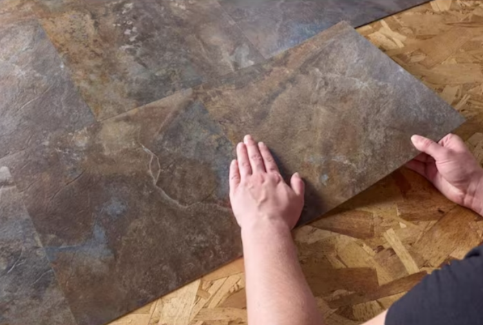 Peel-and-Stick Vinyl Floor Tile