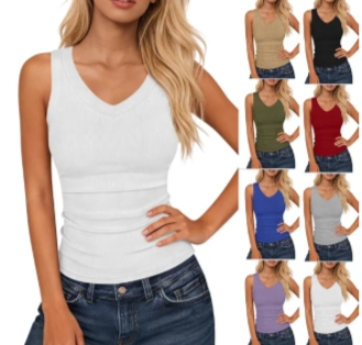 Women's Sleeveless Ribbed Tank Top