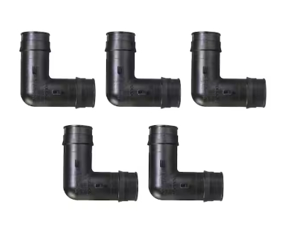 90 Degree PVC Elbow Fittings (5-Pack)