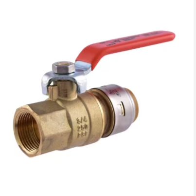 Brass Ball Valve with Red Lever Handle