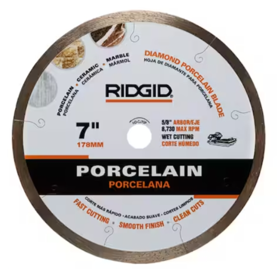 RIDGID 7" Diamond Porcelain Blade